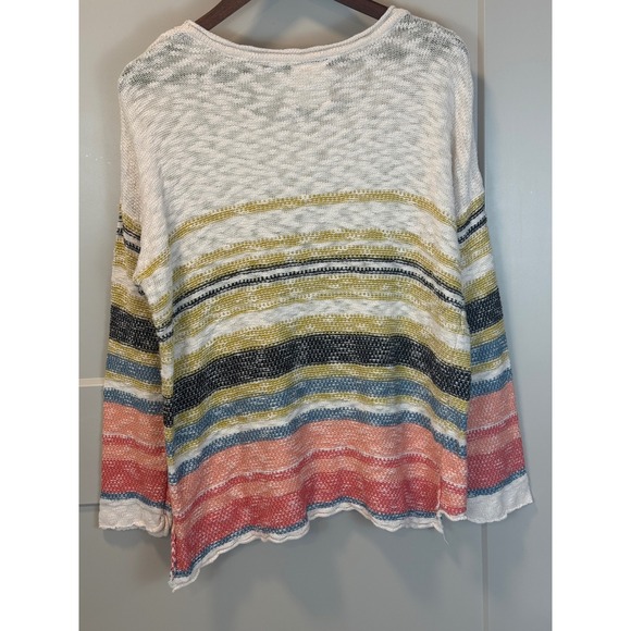 Rip‎ Curl Swell Crew Striped Cotton Slub Sweatshirt Size XL Surfer Skater Beach - Picture 8 of 9